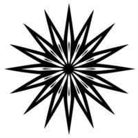 Starburst Inspired Floral Ornament Vibrant Color and Intricate Patterns vector