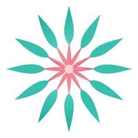 Starburst Inspired Floral Ornament Design Vibrant Colors and Intricate Patterns vector
