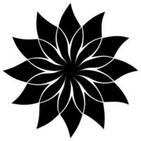 Unique Floral Silhouette Design with Elegant Botanical Element vector