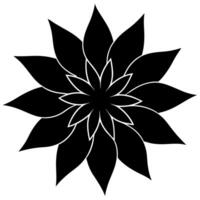 Unique Floral Silhouette Design Botanical Elements vector
