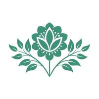 Detailed Floral Ornament Design with Beautiful Cluster in Elegant Pattern vector