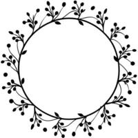 Delicate Floral Ornament with Circular Design Featuring Flower Patterns vector
