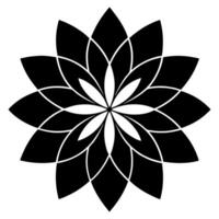Elegant Mandala Silhouette with Floral Patterns for Artistic and Meditation vector