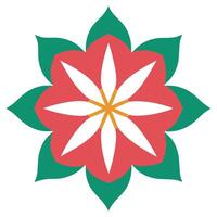 Floral Mandala Design with Intricate Patterns and Symmetrical vector