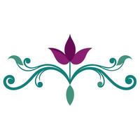 Elegant Floral Underline Design with Ornamental Details for Decorative Artistic Projects vector