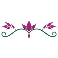 Elegant Floral Underline Design with Ornamental Details for Decorative and Artistic Project vector
