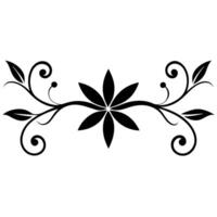 Elegant Floral Underline Design with Ornamental Details vector