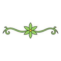 Elegant Floral Underline Design with Ornamental for Decorative and Artistic Projects vector