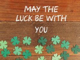 May The Luck Be With You retro St Patrick's Day photo