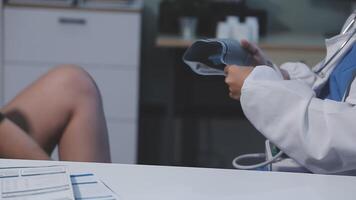 A doctor is examining a patient's arm video