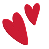 two red hearts png