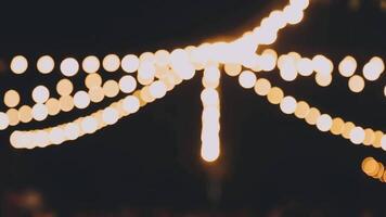 A string of lights hanging from a ceiling video
