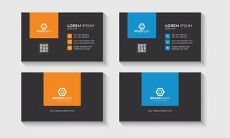 Creative and minimal business card layout template. Professional elegant business card, visiting card, identity, corporate, contact, branding vector