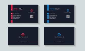 Clean and minimal business card layout template. Professional elegant business card, visiting card, identity, corporate, contact, branding vector