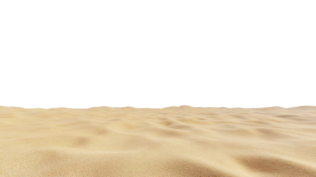 Wide angle shot of a clean smooth desert dune isolated transparent background no sky png