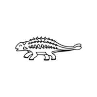 A drawing of a lizard with spikes on its back vector