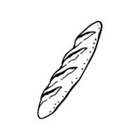 A drawing of a loaf of bread vector