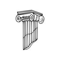 Ancient greek column icon illustration vector