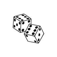 Two dice on a white background vector
