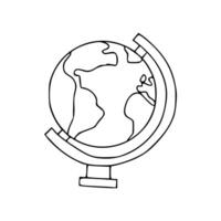 A drawing of a globe on a stand vector