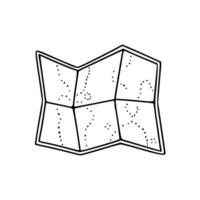 A black and white drawing of a map vector