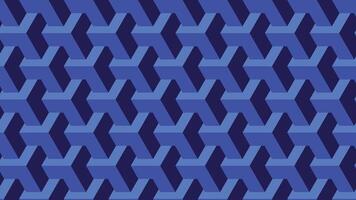 Seamless Blue Geometric Pattern with Isometric Cube Motif in a Modern Style vector