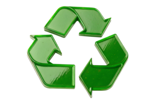 Green Recycle Sign Isolated On Transparent Background png