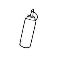 Ketchup bottle icon illustration illustration vector