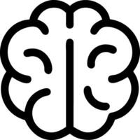 Brain Icon Design Representing Thinking, Intelligence, and Cognitive Functions vector