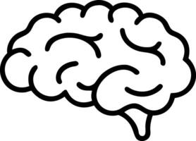 Brain Icon Design Representing Intelligence, Thinking, and Mental Processes vector