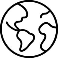 Earth Icon Design Depicting Globe, Nature, and Global Connections vector
