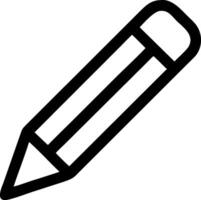 Pencil Icon Design with Simple Outline for Writing and Drawing Tools vector