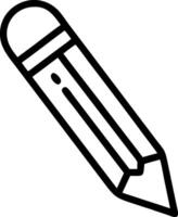 Pencil Icon Design with Simple and Clean Shape for Writing and Drawing Applications vector