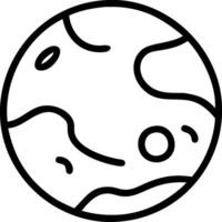 Planet Icon Design with Celestial Shape for Space and Astronomy Themes vector