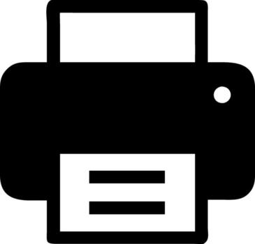 Printer Icon Design with Simple and Modern Style for Office and Technology Use vector