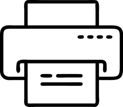 Printer Icon Design with Modern Office Symbol for Printing and Document Processing vector