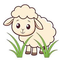 cute sheep illustration design vector