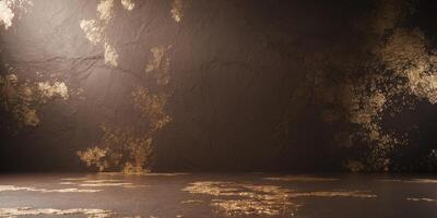 Dark brown and gold textured background creating dramatic effect photo