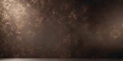 Dark brown and gold textured background creating dramatic effect. photo