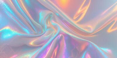 Abstract Holographic Background with Iridescent Texture and Gradient Colors. photo