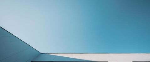 a close up of a building with a blue sky in the background photo
