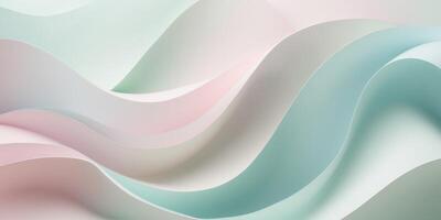 Soft Abstract Waves in Pastel Colors for Modern Design Use photo