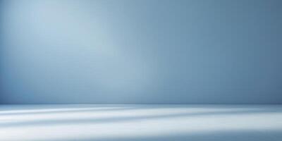 Abstract blue background featuring a blurred floor with elegant space for product display in a modern setting photo