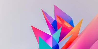 Colorful abstract low poly background design with geometric shapes and vivid color palette. photo