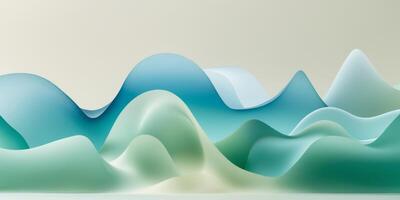 Gradient of blue and green with soft transitions for calm atmosphere. photo
