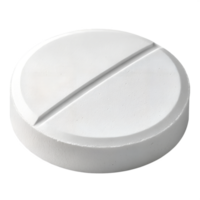 rendering of a round, white pill or capsule. The pill appears to be made of a smooth, glossy material and has a smooth surface png