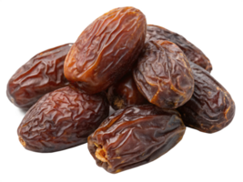 A cluster of brown dates with a wrinkled, matte skin and a fresh, sweet appearance. png