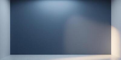 Navy blurred studio room wall suitable for product display with ample copy space for potential branding and promotional content photo