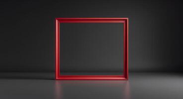 there is a red frame on a black background with a black background photo