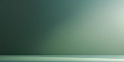 Dark green glowing background with a gradient lighting effect with copy space photo